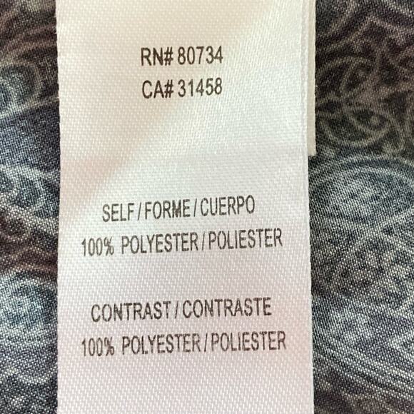 To The Max Black Grey Paisley Chiffon Dress Sz SMALL Lace Regency Whimsygoth - Picture 10 of 11